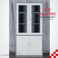 KD structure stainless steel furniture laboratory steel glass door storage cabinet for sale
